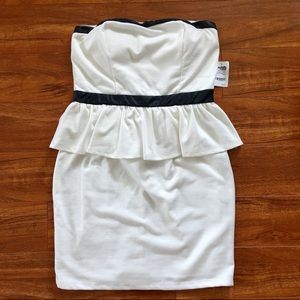 Charlotte Russe White Strapless Dress Large